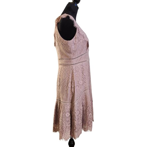 ADELYN RAE NWT Mauve Lace Sleeveless Dress, Size 12 - Picture 2 of 12